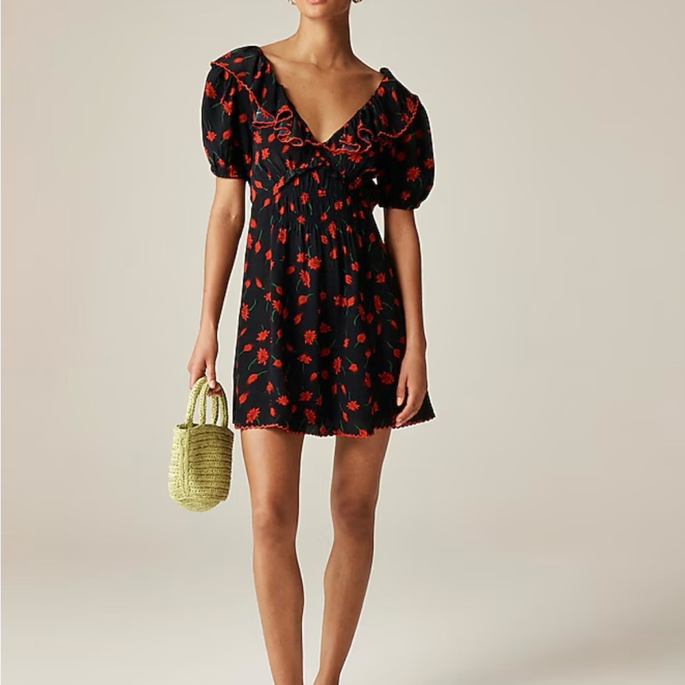 J.Crew Ruffle-collar mini dress